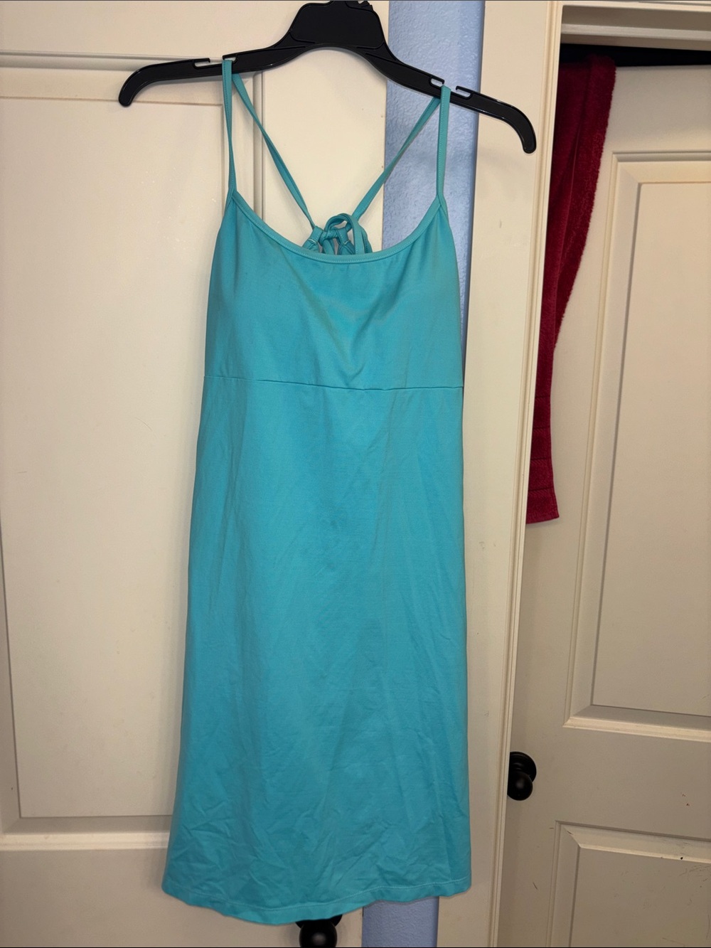 Athleta Shorebreak Turquoise Strappy Tank Dress quick dry L